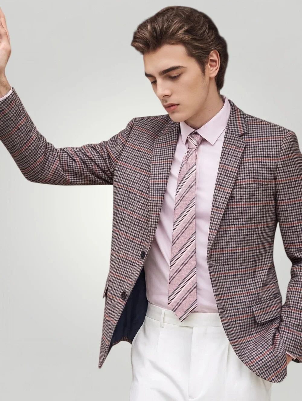 Gap Mens Medium Tall Houndstooth Check Wool‎ Blend Blazer Sport Coat Tweed New